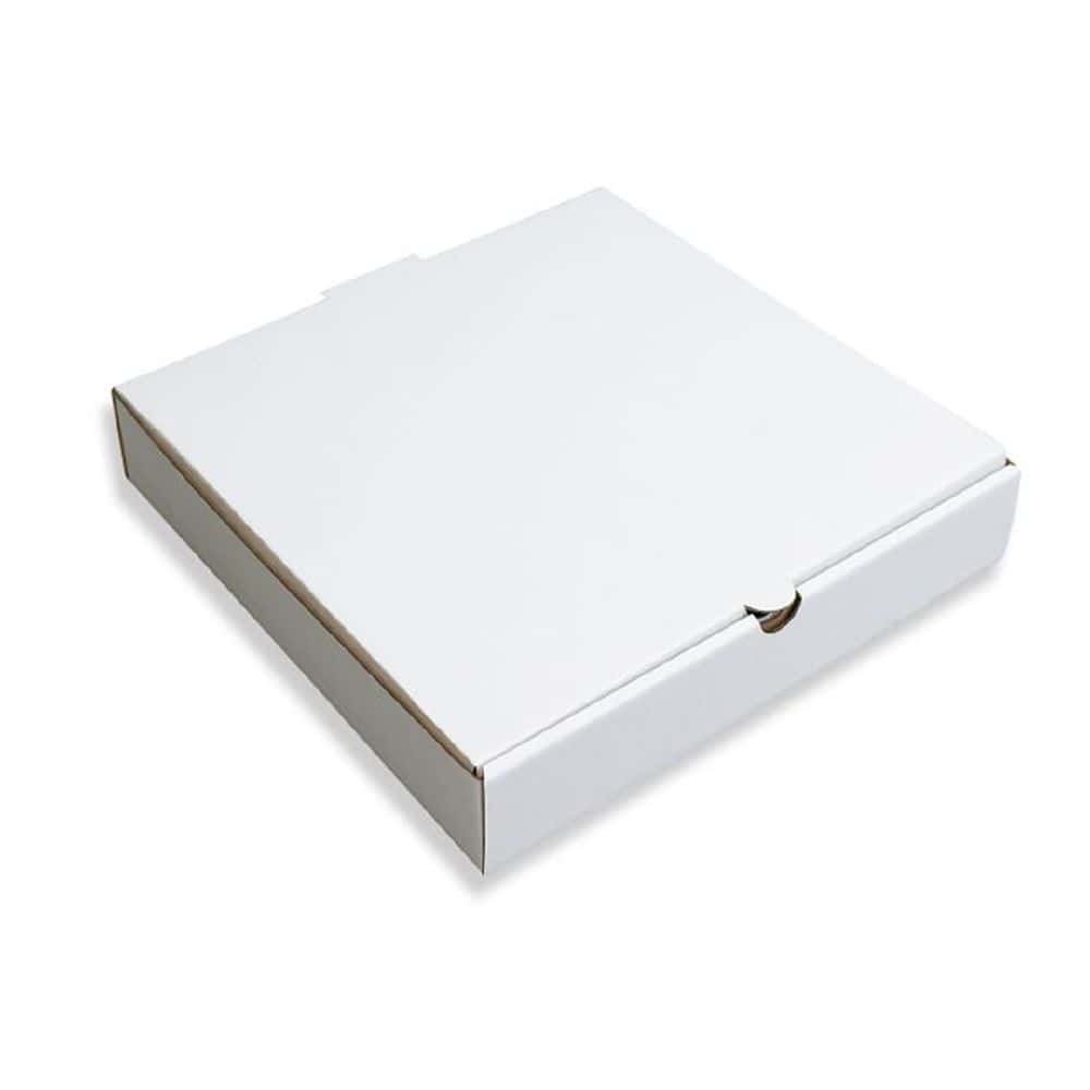 Pizza Box 300mm (12 inch) Plain White/Inner Brown