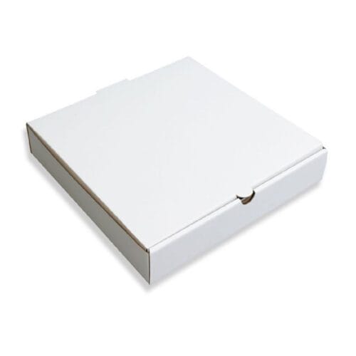 Pizza Box 330mm (13 inch) Plain White/Inner Brown