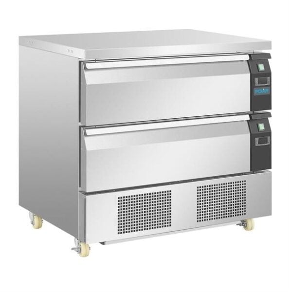 Polar U-Series Double Drawer Counter Fridge Freezer 4xGN 230V 460W