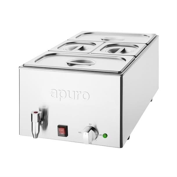 Apuro Bain Marie 21L with 2xGN 1/3 & 2xGN 1/6 Pans & Lid 1.2kw 5.2amp