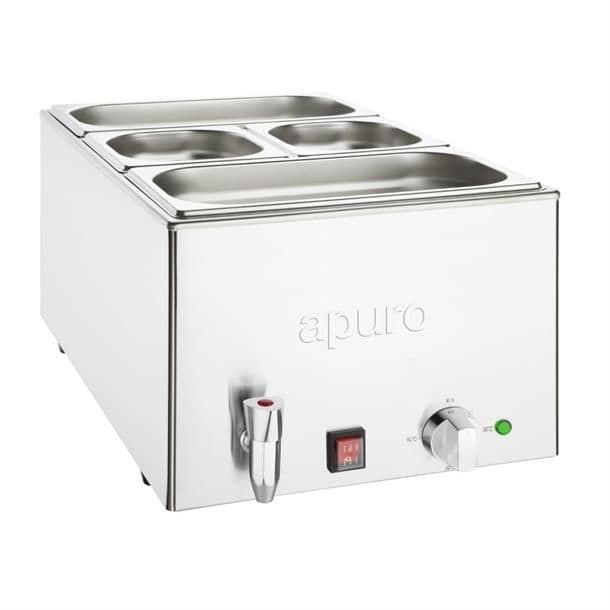 Apuro Bain Marie 21L with 2xGN 1/3 & 2xGN 1/6 Pans & Lid 1.2kw 5.2amp