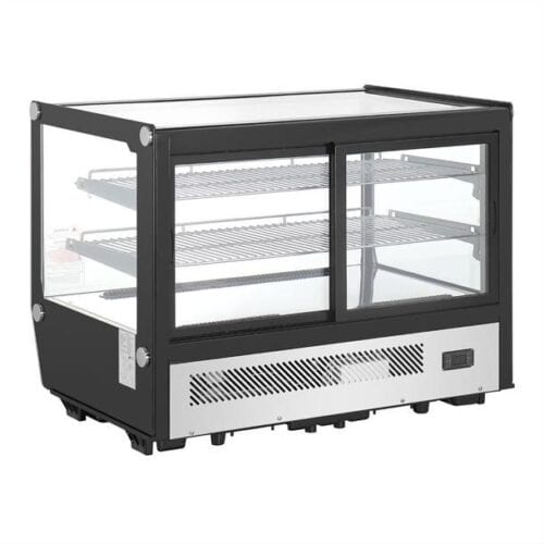 Counter Food Display 160Ltr Square Glass