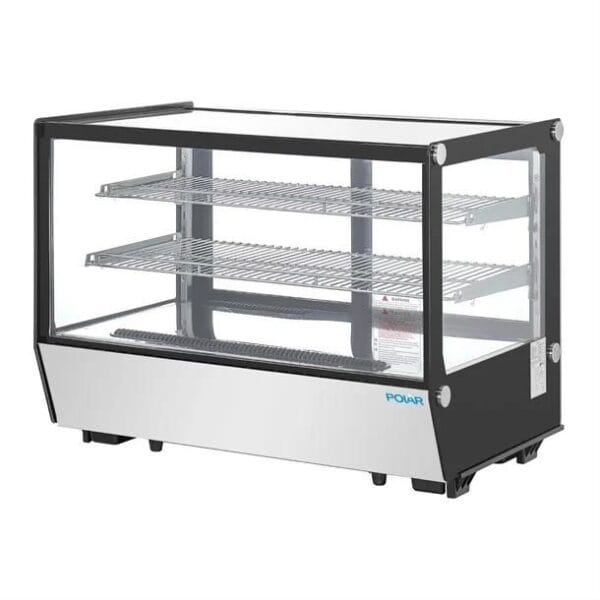 URPG004A Counter Food Display 160Ltr Square Glass