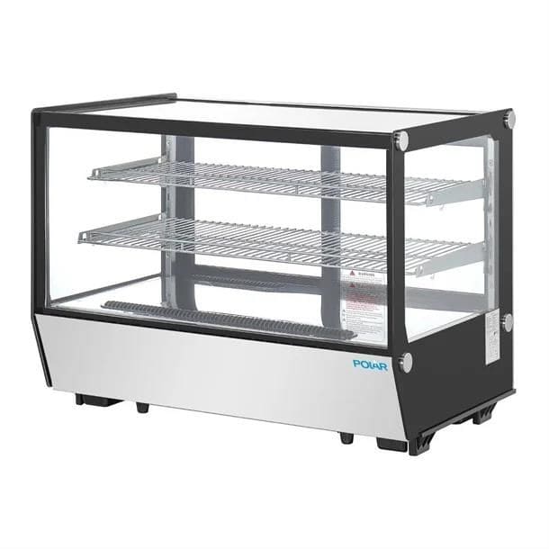 Counter Food Display 160Ltr Square Glass
