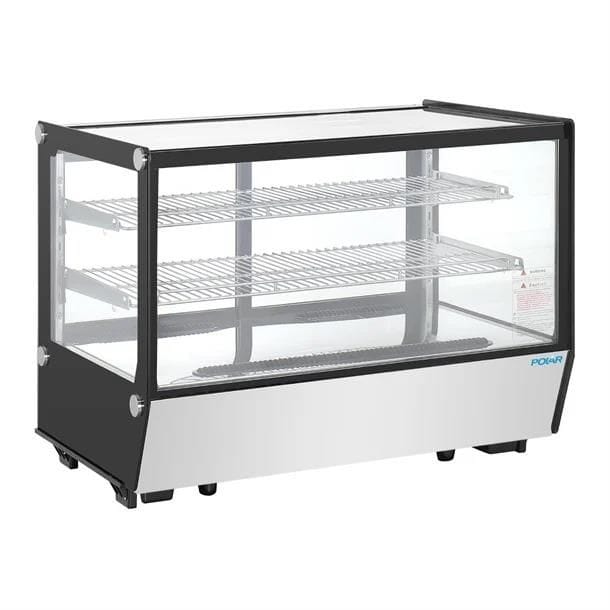 Counter Food Display 160Ltr Square Glass
