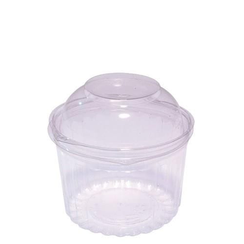 Food Bowl Clear Dome Hgd Lid 455ml 16oz Ctn250