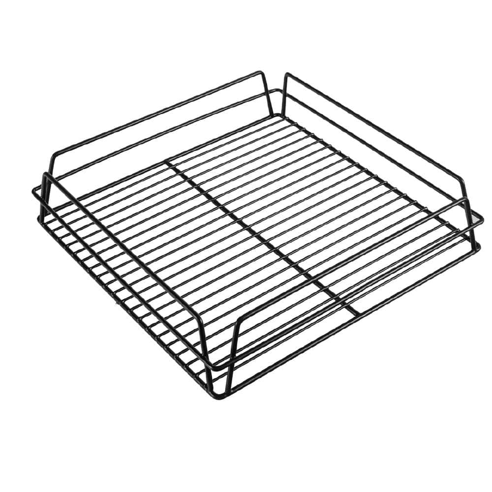 Glass Basket 14x14x3" PVC Coated Black