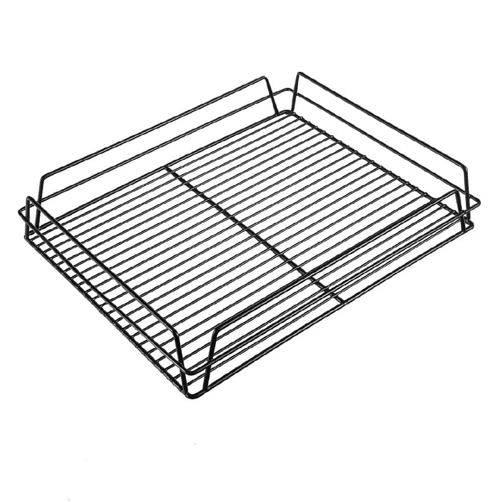Glass Basket 17x14" PVC Ctd Black