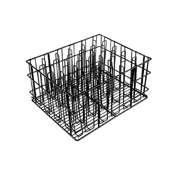 KH17178 Glass Basket 17x14x9" PVC Coated w/30 Insert Black