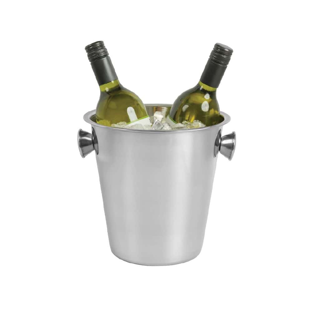 Wine Bucket S/S Polished w/Knob Handles