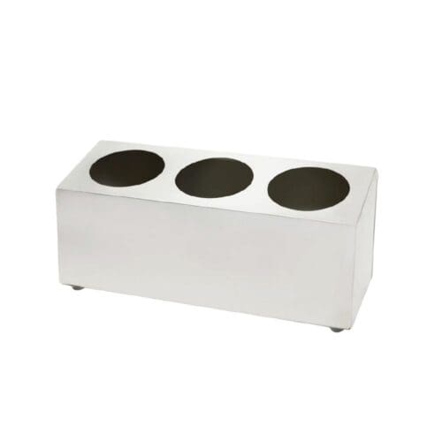 Cutlery Holder 3 Hole S/S Cylinder Holder