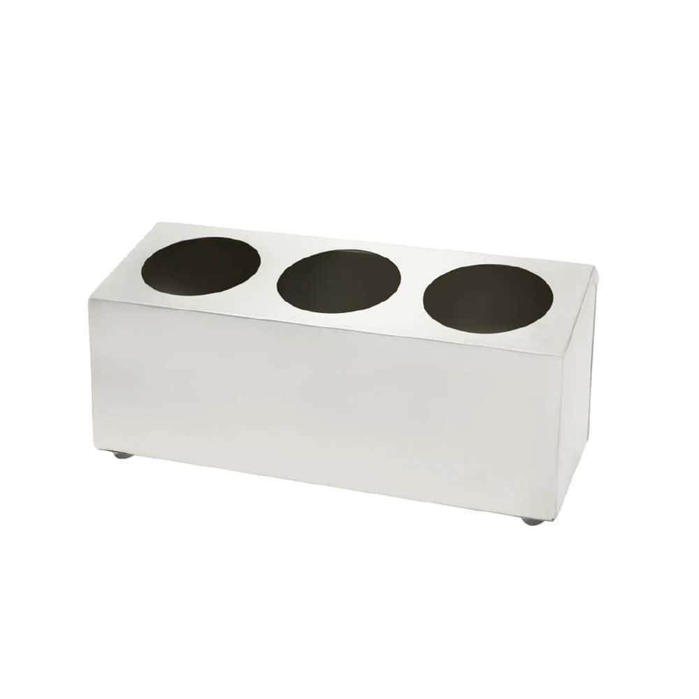 Cutlery Holder 3 Hole S/S Cylinder Holder