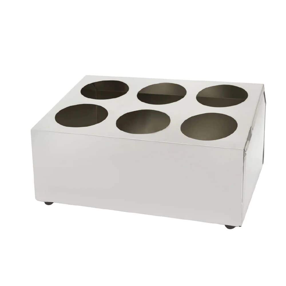 Cutlery Holder 6 Hole S/S SHORT Cylinder Holder