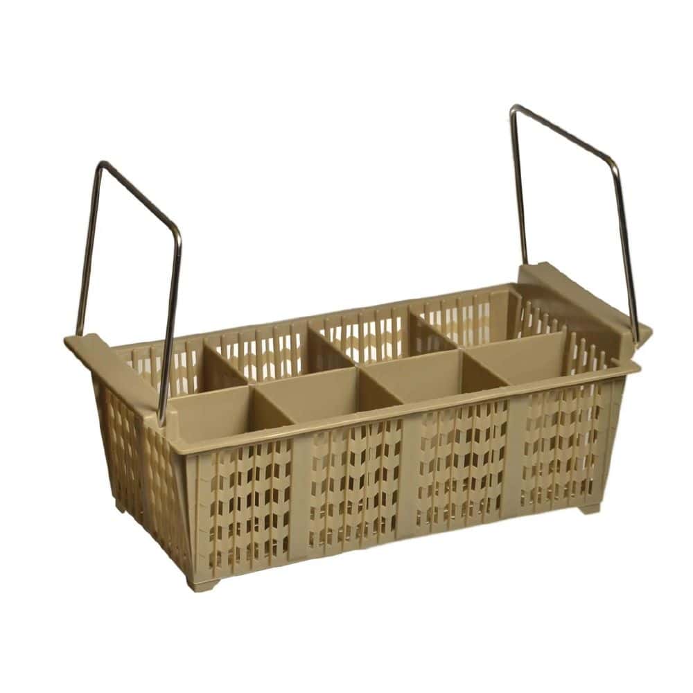 Washrack Cutlery Basket 8 Comp w/Handles Moccha