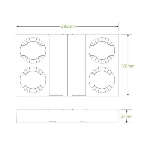 Biopak BioCup 2 & 4 Cup Carry Tray