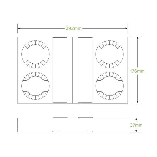 Biopak BioCup 2 & 4 Cup Carry Tray
