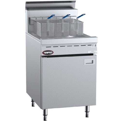 B+S Rapid Single Pan 3 Basket Gas Fryer 600mm 30L 125Mj/h NG/LPG