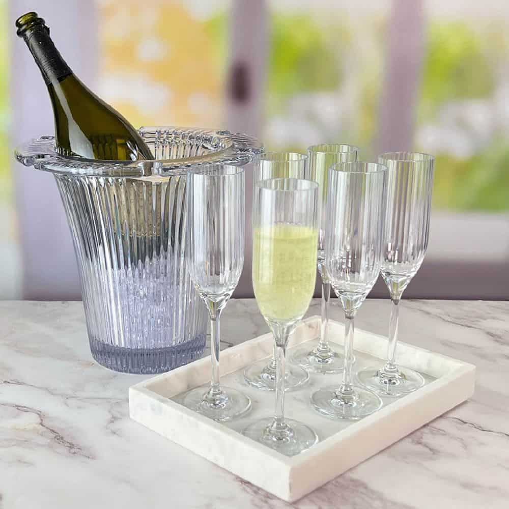 Bamboo Champagne Flute 180ml Polycarbonate