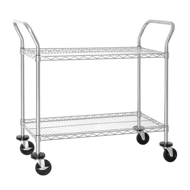 Trolley 2 Tier 960x457x910mm Chrome Wire Vogue