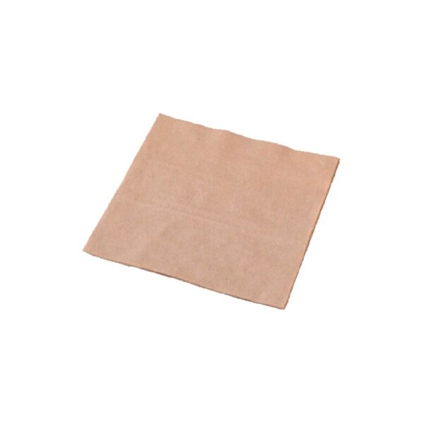 Napkin Luncheon 1Ply Brown Kraft 1/4 Fold 300x300