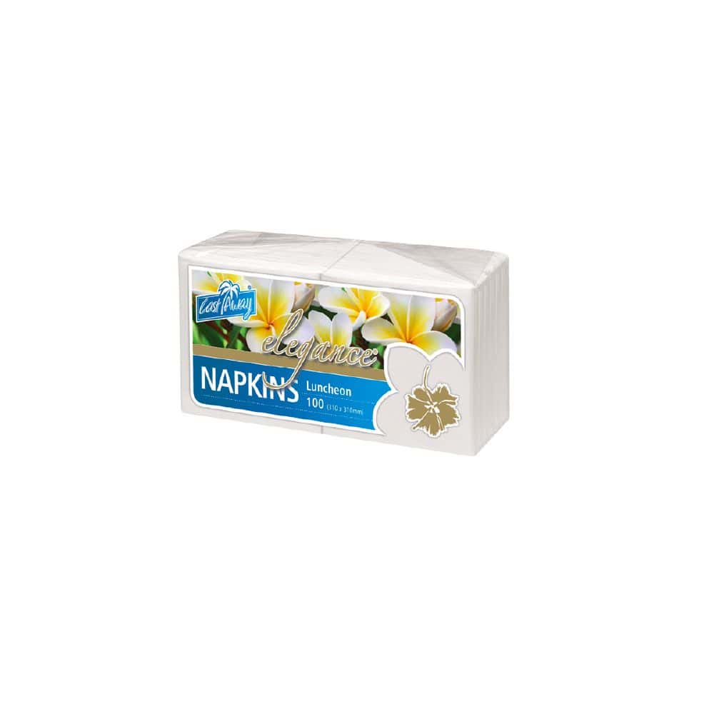 Elegance Luncheon Napkin White (Pk100)