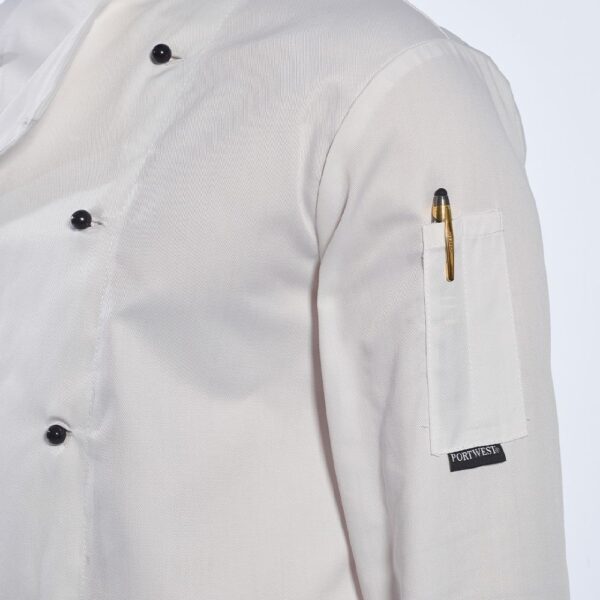 Chef Jacket White L/Sleeve Xsmall P/C