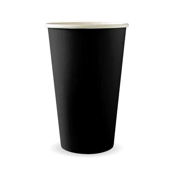 Single Wall Takeaway Coffee Cup 510ml / 16oz (90mm) BioCup Black