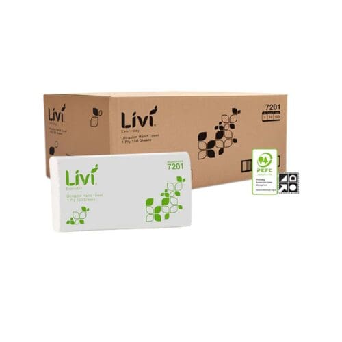 Livi Everyday Hand Towel Ultraslim 1Ply 150Sheets