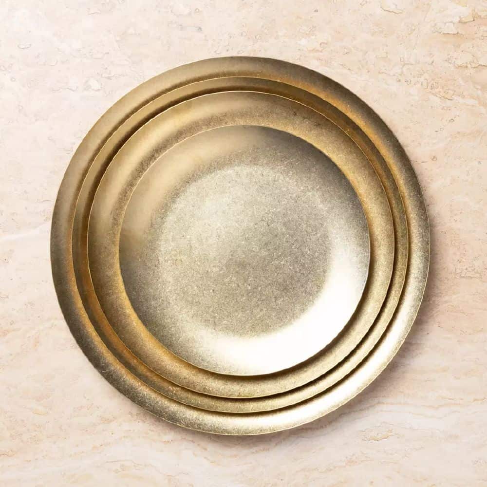 Round Coupe Plate 130mm S/S Vintage Gold