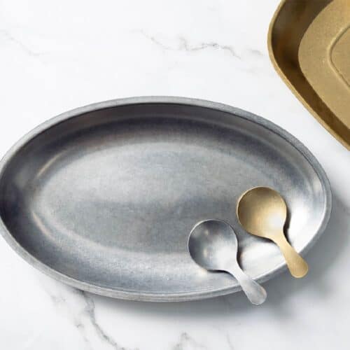 Oval Deep Tray 300mmx182mm S/S Vintage