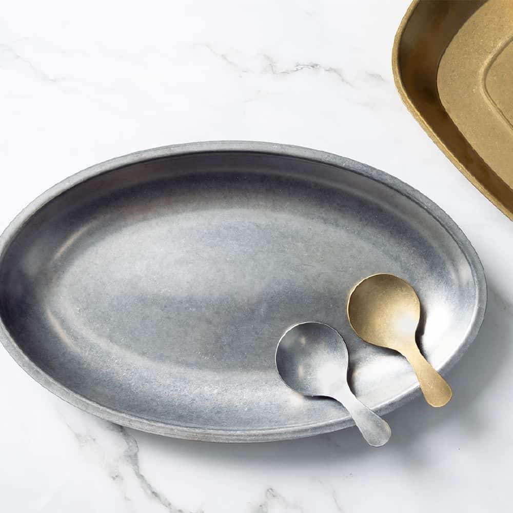 Oval Deep Tray 300mmx182mm S/S Vintage