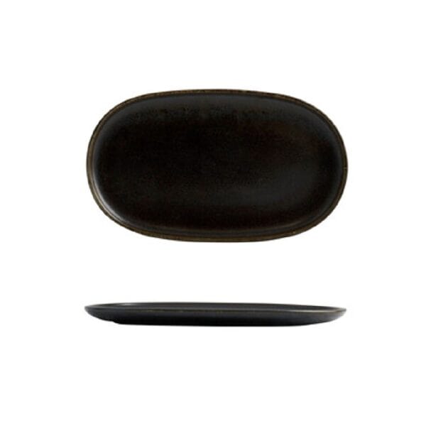 Oval Coupe Plate 305mmx180mm Earth