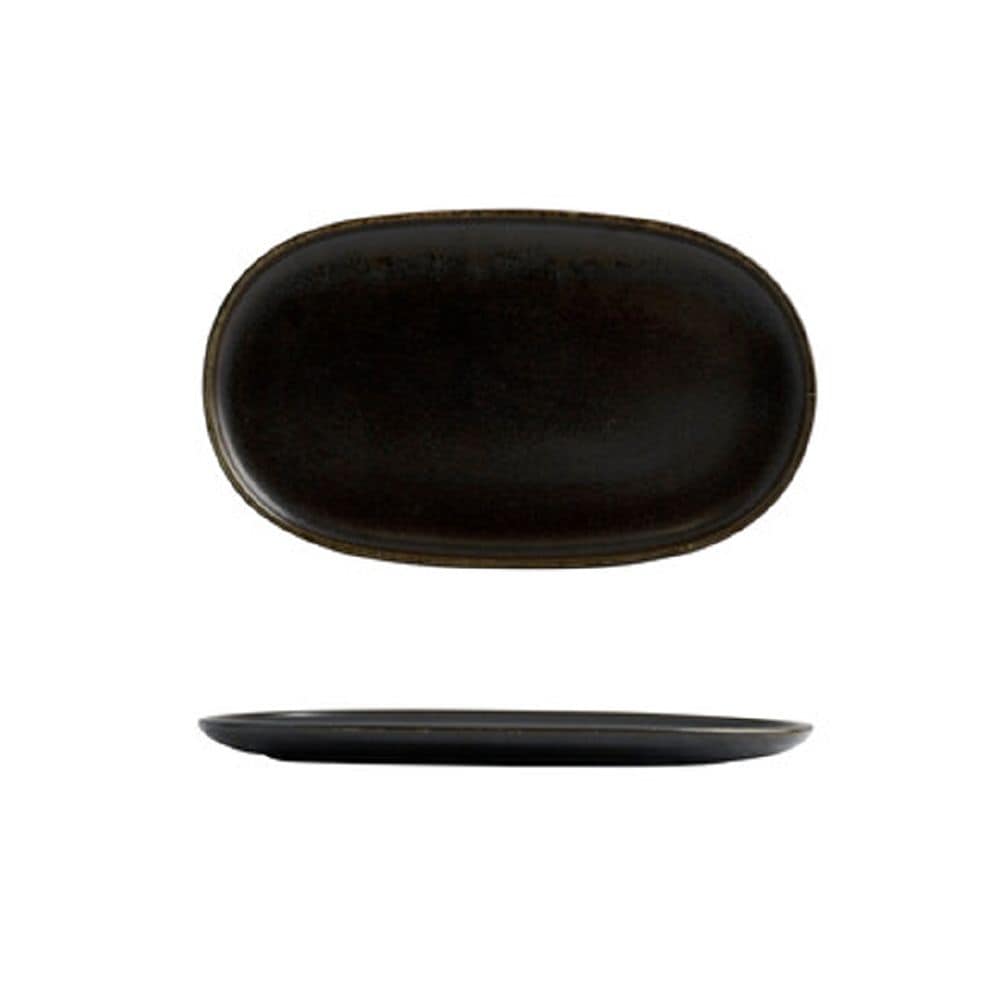 Oval Coupe Plate 305mmx180mm Earth
