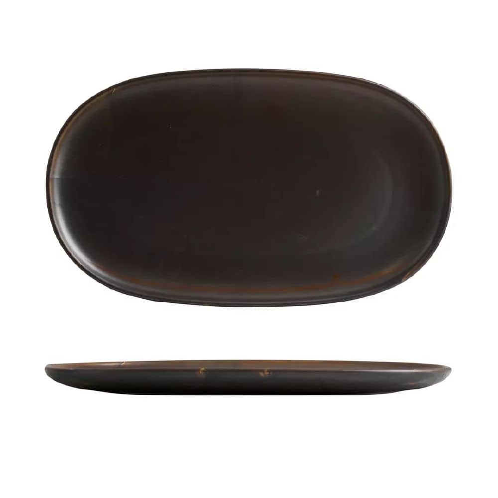 Oval Coupe Plate 405mmx240mm Rust