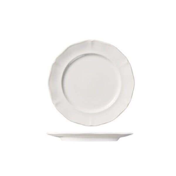 Scalloped Round Plate 210mm w/ Wide Rim Astoria
