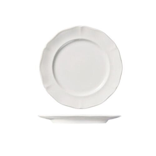 Scalloped Round Plate 230mm w/ Wide Rim Astoria