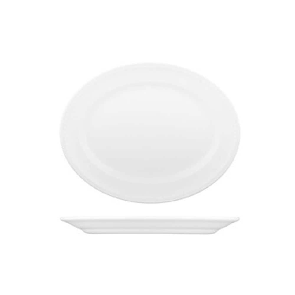 Oval Plate 254mmx200mm w/ Wide Rim Buckingham