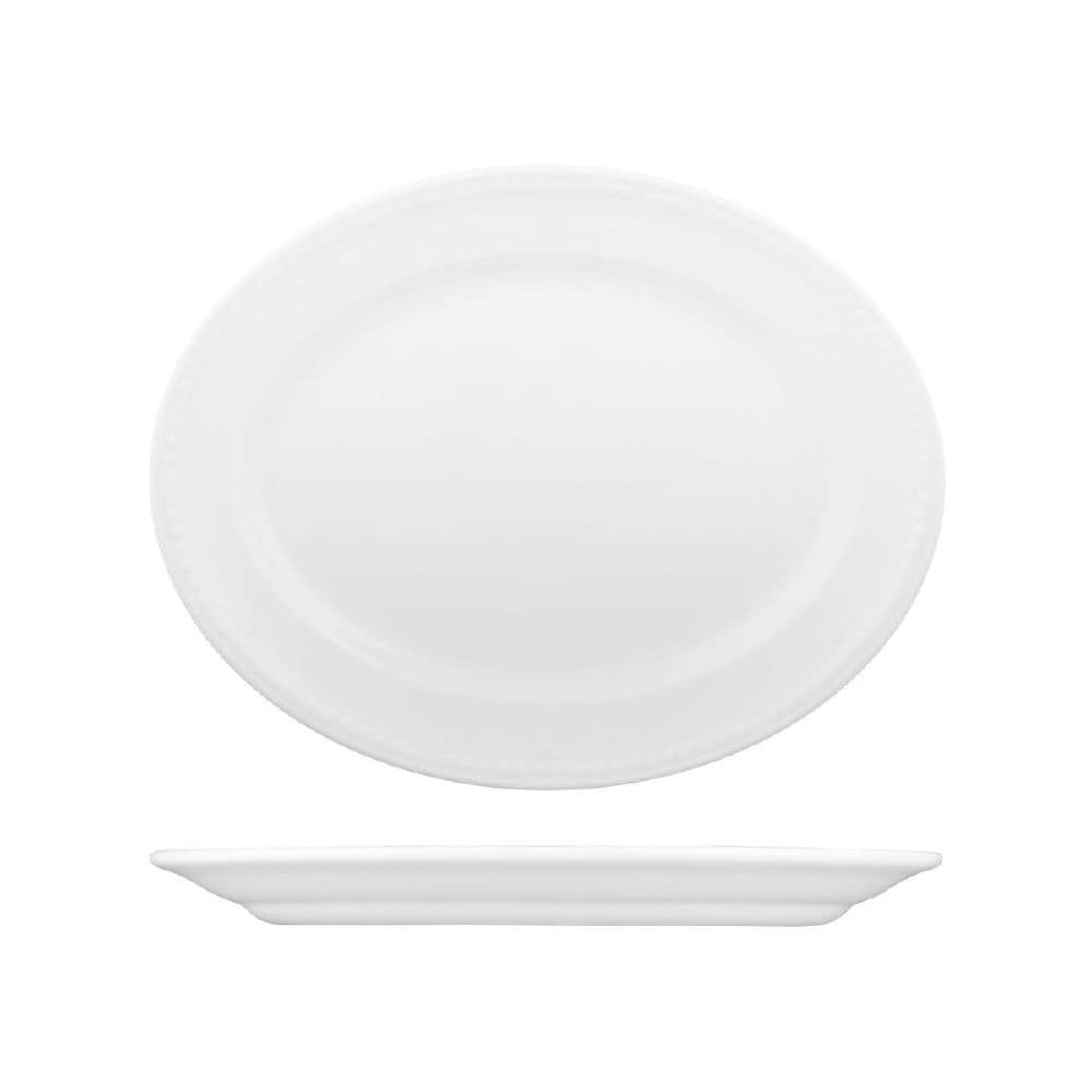 Oval Plate 305mmx240mm w/ Wide Rim Buckingham