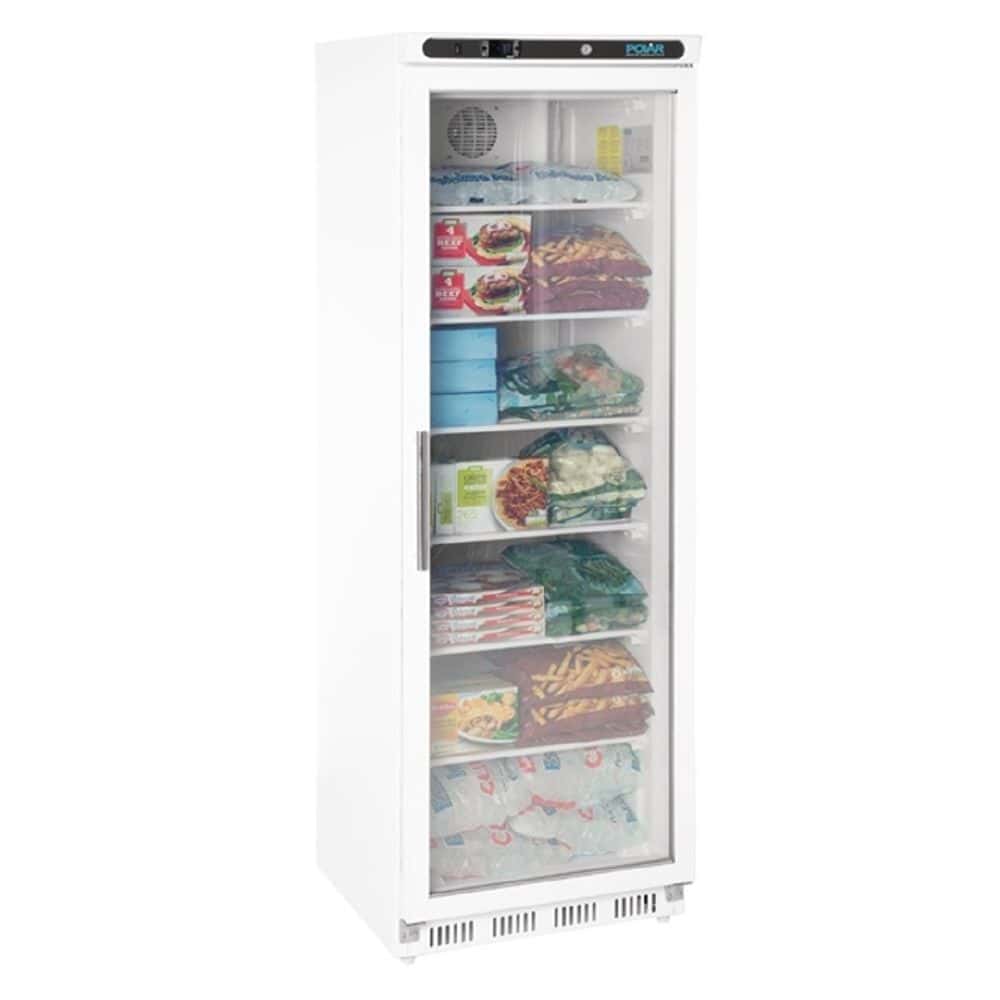 Polar C-Series Glass Door Display Freezer 365Ltr 230V 500W 2.35amp - White