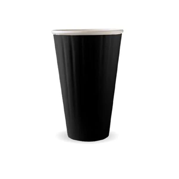Double Wall Takeaway Coffee Cup 460ml / 16oz (90mm) BioCup Black