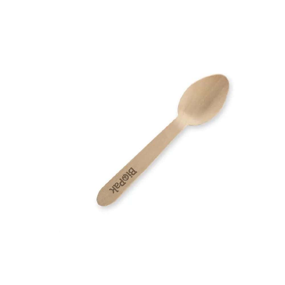 Wooden Teaspoon 100mm Biopak