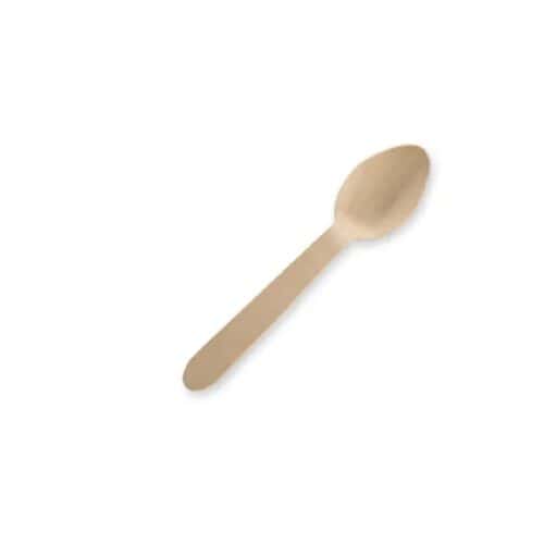 Unbranded Wooden Teaspoon 100mm - Bulk Pack