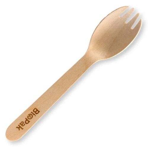 Wooden Spork 160mm Biopak