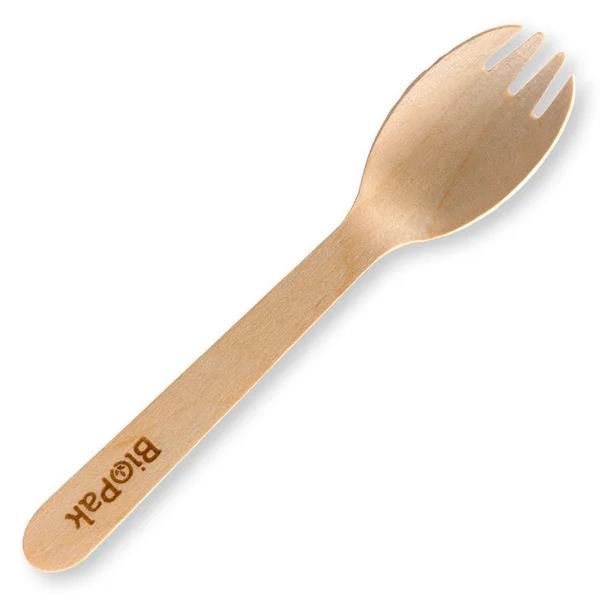 Wooden Spork 160mm Biopak