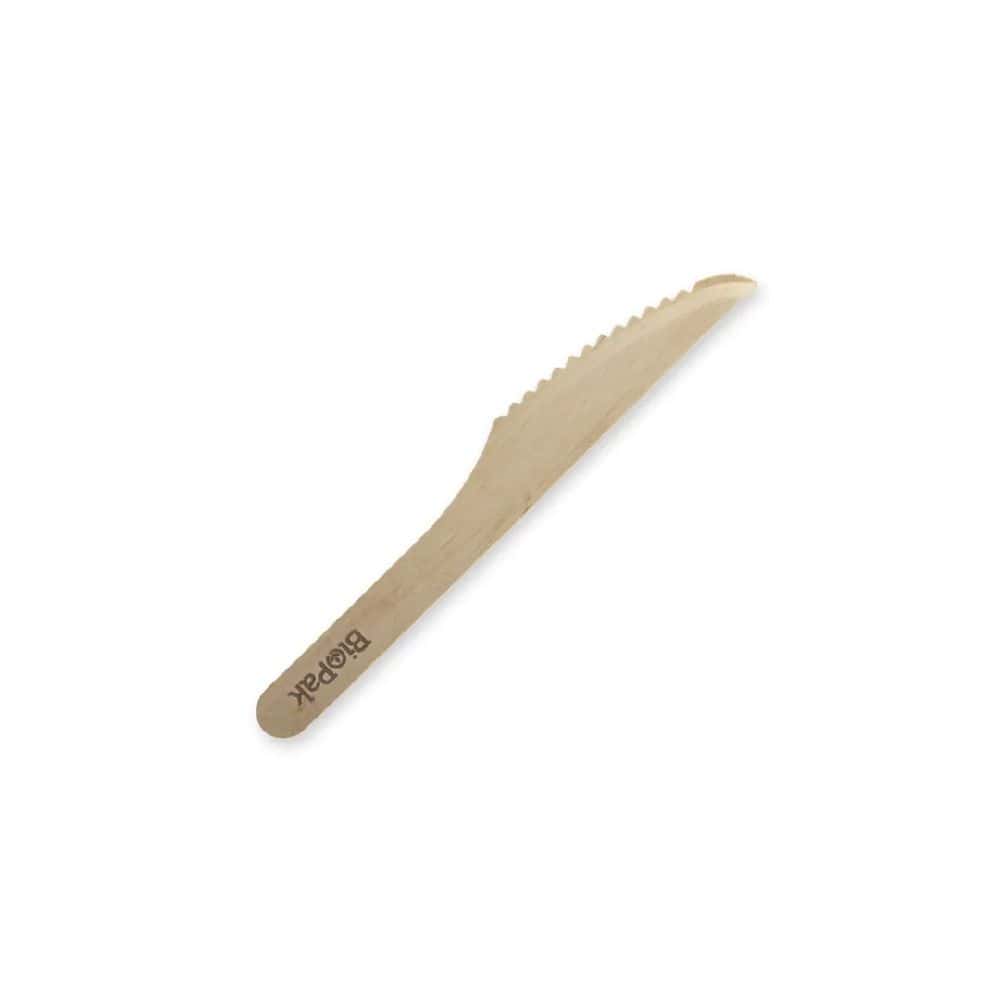 Wooden Knife 160mm Biopak