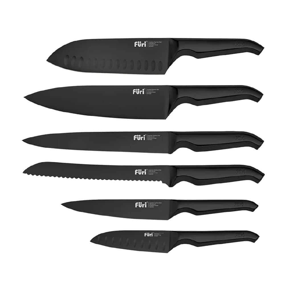 Furi Hexagonal Magnetic Knife & Block 7pc Set