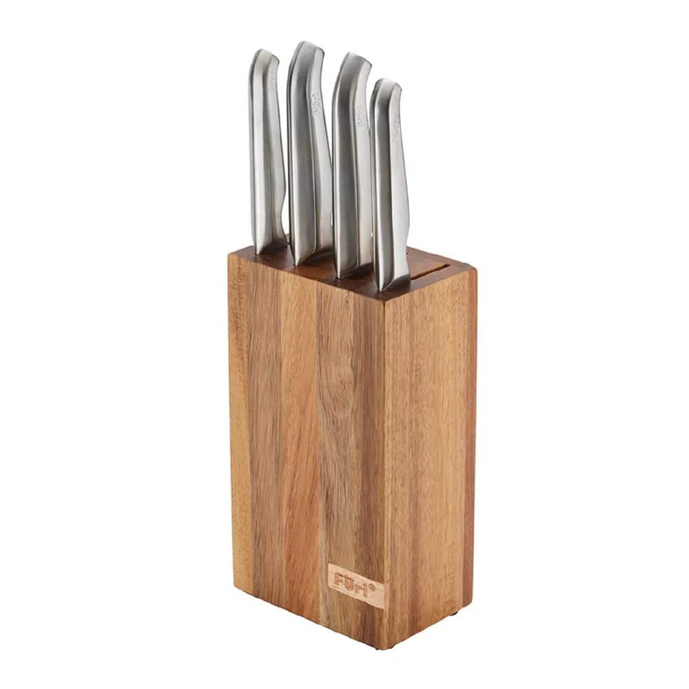 Furi Pro 5 piece set with acacia wood block