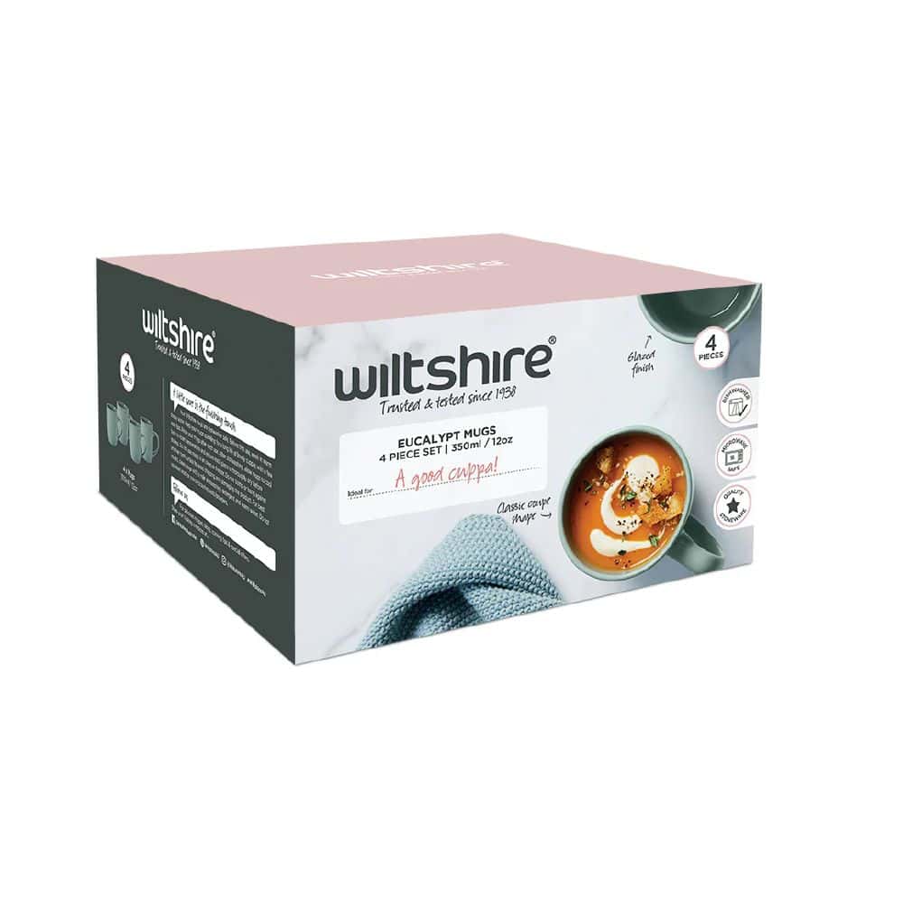 Wiltshire Mug Set 350ml 4pcs - Eucalypt