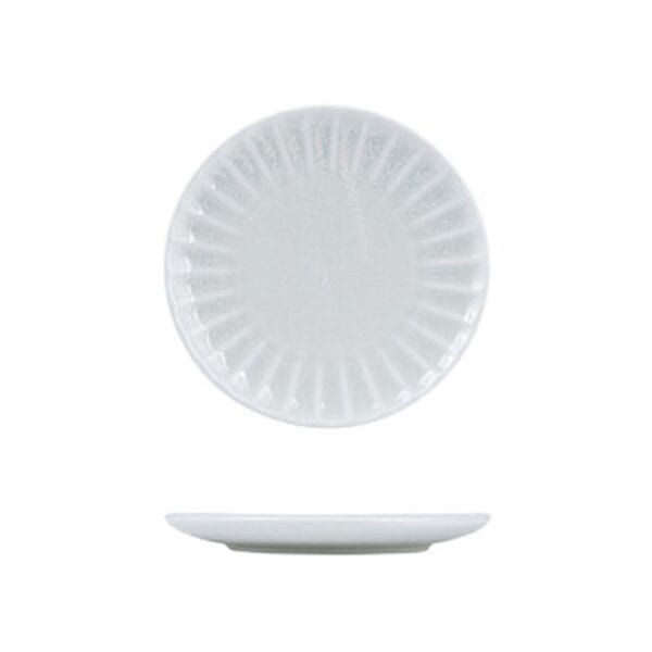 Scalloped Round Plate 205mm Willow