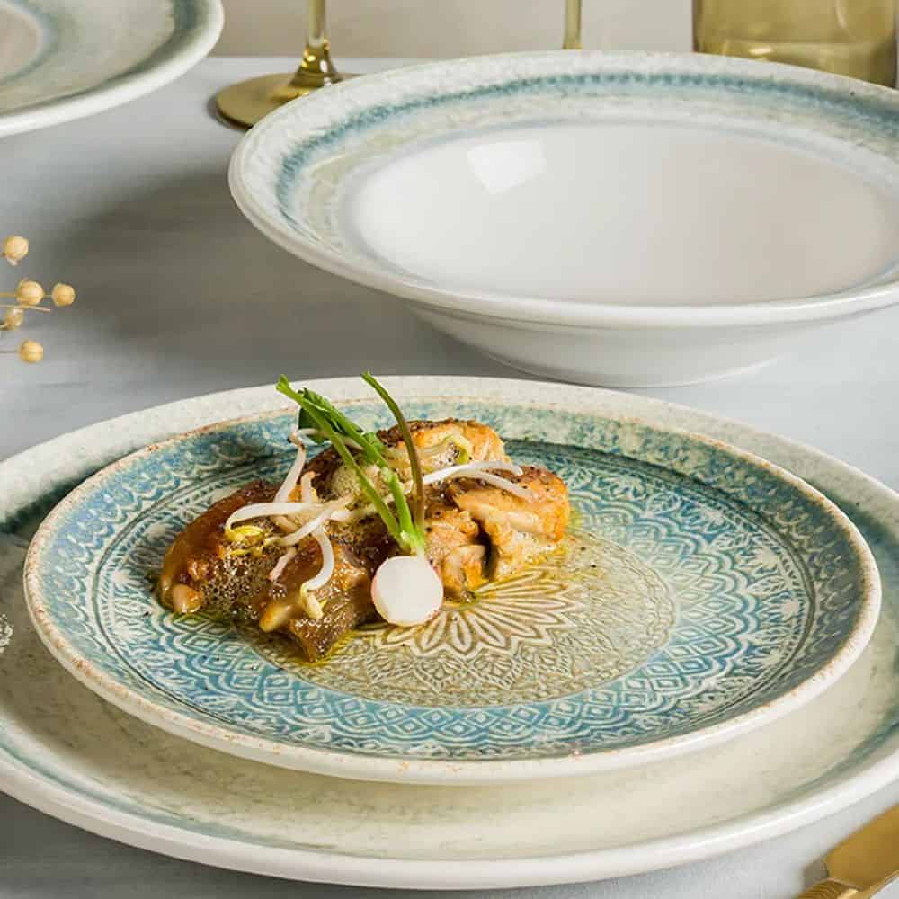 Round Coupe Plate 230mm Rivus Ethnic